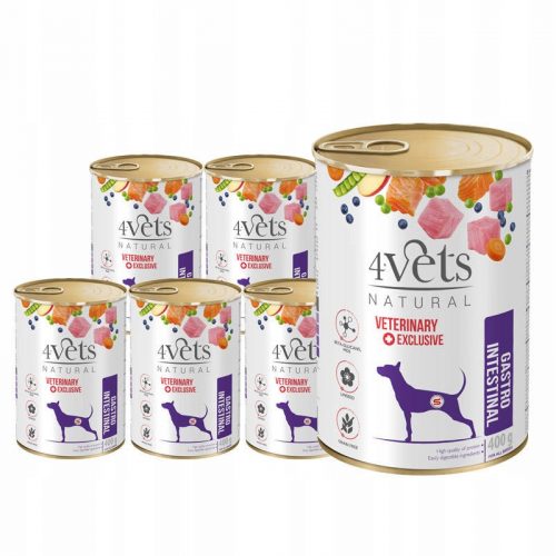  4Vets Tacchino alimento umido naturale 0,4 kg