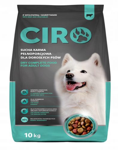  Cibo secco per cani Ciro 10 kg manzo tutte le razze Adult 30% CARNE