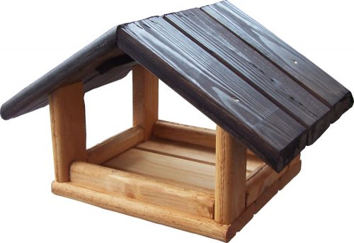  Mangiatoia per uccelli in legno Drefko 34x27x25 cm