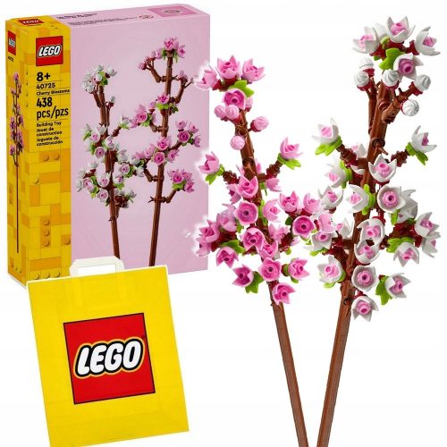  LEGO ICONS 40725 Fiore di ciliegio + Busta di carta LEGO 6315786 giallo 24x8x18 cm