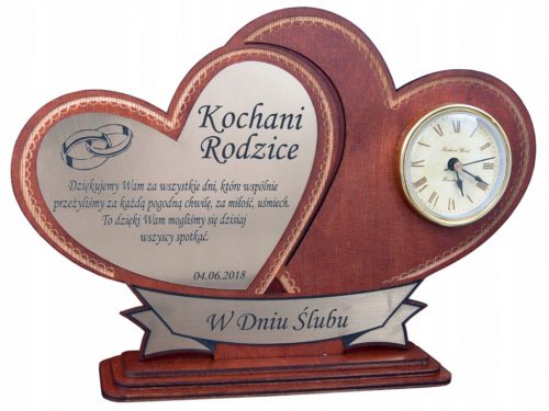  0013B-Statuetta in legno con orologio