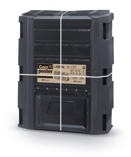  Compostiera Prosperplast a 3 camere 1200 l, nera