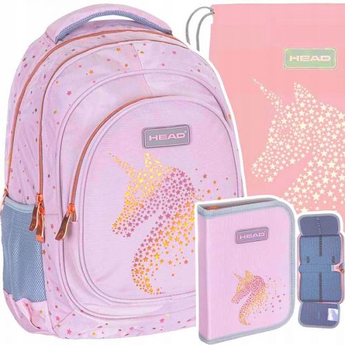  Zaino scuola multiscomparto Head Sfumature di rosa, Sfumature di grigio e argento 20 l + 2 altri prodotti