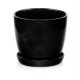 Vaso da fiori Polnix 20 cm x 20 x 19 cm diametro 20 cm ceramica nera