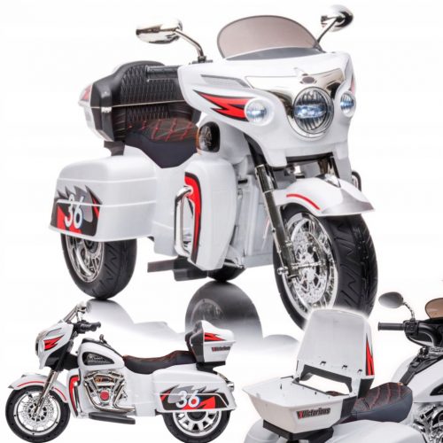  Motocicletta triciclo a batteria Goldwing bianca per bambini