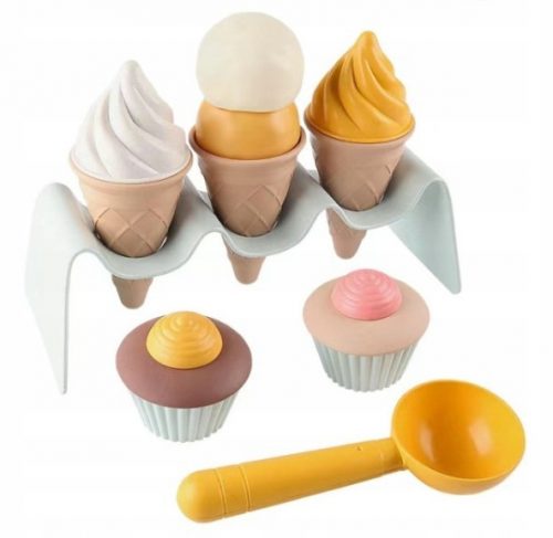 SET DI GIOCATTOLI DI SABBIA ACQUA, gelato, 7 pz.