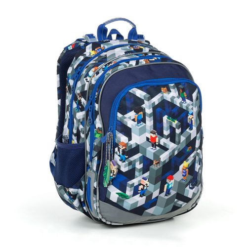  Zaino scuola multiscomparto Topgal bianco, Sfumature di blu, Sfumature di grigio e argento, Multicolor 23 l