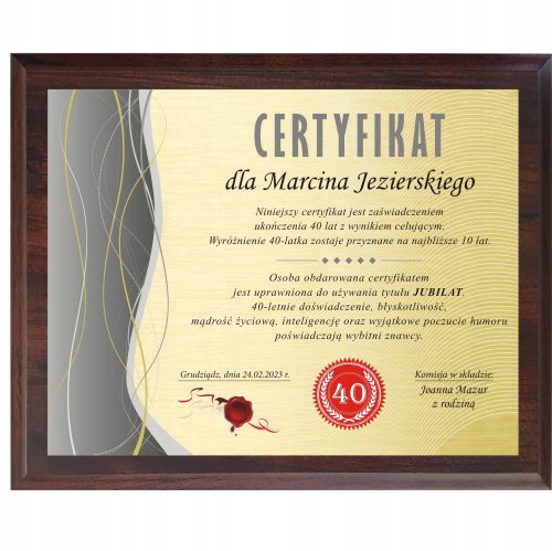 REGALO 18 30 40 50 60 70 80 CERTIFICATO DI COMPLEANNO