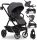  PASSEGGINO COMPATTO LEGGERO, SEDILE CONVERSIBILE 2in1, RUOTE GRANDI 0-22KG