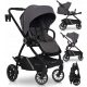  PASSEGGINO COMPATTO LEGGERO, SEDILE CONVERSIBILE 2in1, RUOTE GRANDI 0-22KG