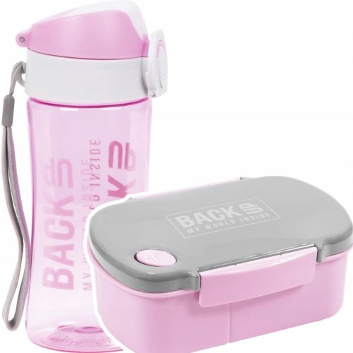  Bottiglia d'acqua di riserva da 400 ml + scatola colazione BackUP 3 scomparti Lunchbox BPA FREE