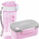  Bottiglia d'acqua di riserva da 400 ml + scatola colazione BackUP 3 scomparti Lunchbox BPA FREE