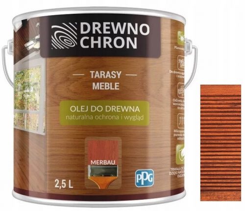  Drewnochron Merbau Olio per legno 2,5 l