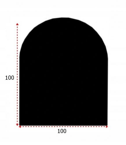 Vetro temperato per camino, base 100x100