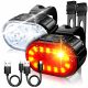  Illuminazione bicicletta Monpax FANALE POSTERIORE ANTERIORE LED IMPERMEABILE Batteria da 800 lm