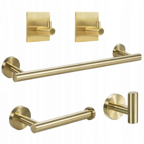 SET DI 5 APPENDINI DA BAGNO MANIGLIA IN SUS304 oro