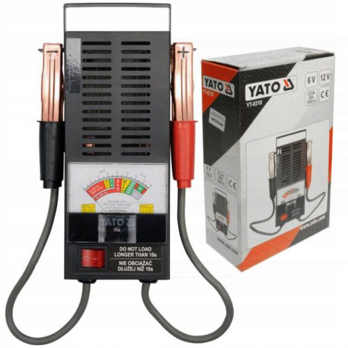  MISURATORE ANALOGICO TESTER BATTERIA YATO 6V 12V 200 -1000A YT-8310