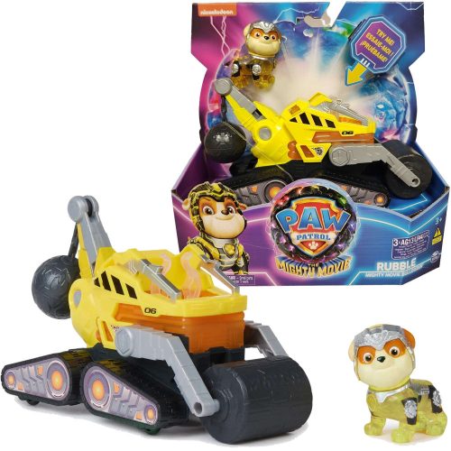  Spin Master Paw Patrol Rubble Mighty Movie Veicolo bulldozer