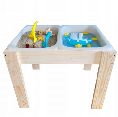 Tavolo sensoriale Montessori, blocchi, sabbia, acqua