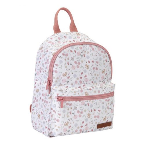 Zaino asilo bambina Little Dutch monocomparto, bianco, sfumature di rosa