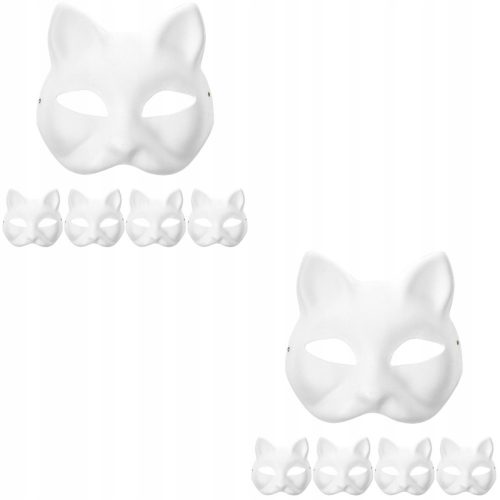 Maschera viso gatto Maschere Halloween Base volpe 10 pz