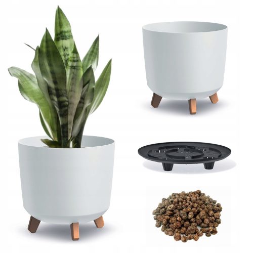 Vaso da giardino - Prosperplast Gracia Tubus vaso da fiori plastica 29,8 x 28,5 cm antracite + argilla espansa 1l