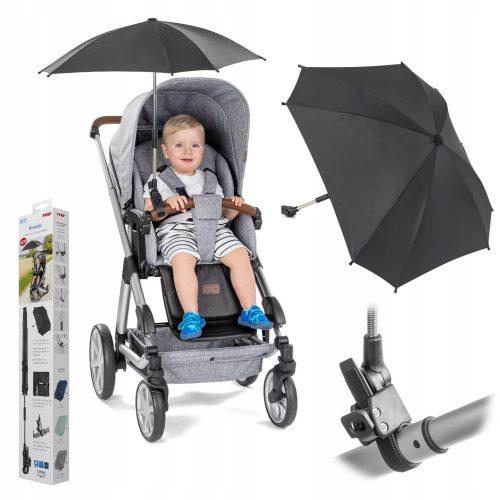  Ombrello per passeggino Reer 68 cm nero