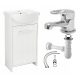 SET 4IN1 MOBILE BAGNO CON LAVABO 45CM GRASSO + SIFONE BIANCO