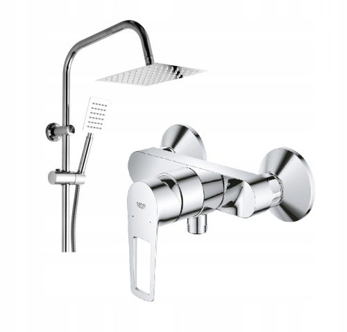 Rubinetto doccia Grohe BauLoop cromo + set doccia da superficie Gamma ZN1