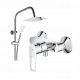 Rubinetto doccia Grohe BauLoop cromo + set doccia da superficie Gamma ZN1