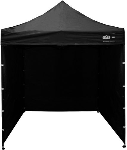 Tenda da giardino, padiglione - Tenda Aga a tre pareti 2 x 2 x 2,9 m nera