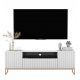  Porta TV Glamour, Cassettiera Glamour, Bianco Opaco, 150 cm