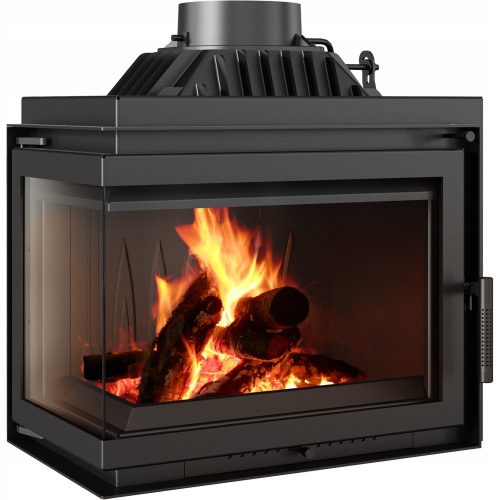 Camino ad aria Kratki Simple da 8 kW nero