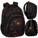  Zaino scolastico multiscomparto CoolPack, nero, Sfumature di arancione, multicolore, 28 l