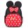  Zaino scolastico Minnie Mouse EMES a scomparto singolo, nero, sfumature di rosso