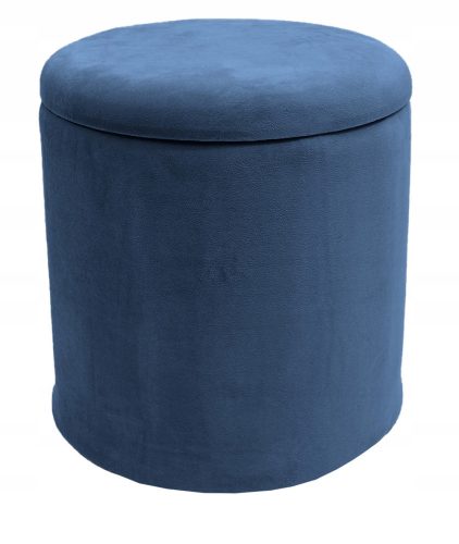  Pouf Plaza con contenitore, rotondo, blu marino