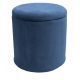  Pouf Plaza con contenitore, rotondo, blu marino