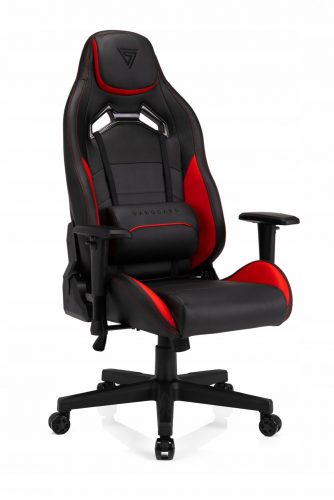  Sedia da gaming Sense7 Vanguard, ecopelle nera e rossa