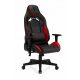  Sedia da gaming Sense7 Vanguard, ecopelle nera e rossa