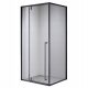 Box doccia Hydrosan BS12A box doccia nero con porta battente 100 x 80 cm