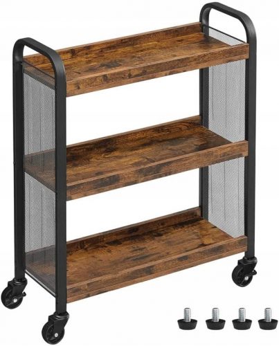  Carrello da cucina Vasagle LRC66BX 66x26x85 cm marrone-nero