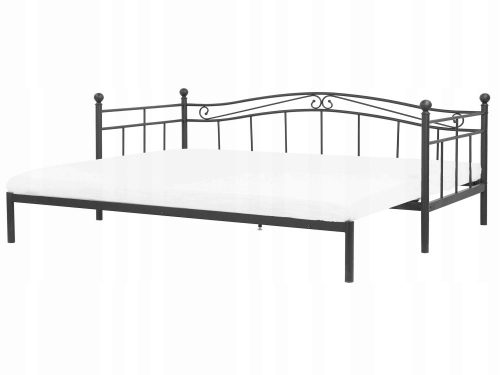 Letto matrimoniale in metallo Beliani 0 80x200 nero