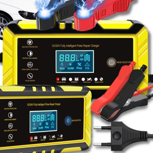  POTENTE RADDRIZZATORE BATTERIA LCD 12V 6A FUNZIONE RIPARAZIONE CARICABATTERIA