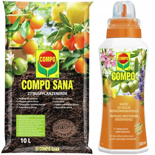 Terreno del giardino - Seminativo 5,0-6,5 pH 10 l + Compo concime multiingrediente per piante mediterranee liquido 500 ml