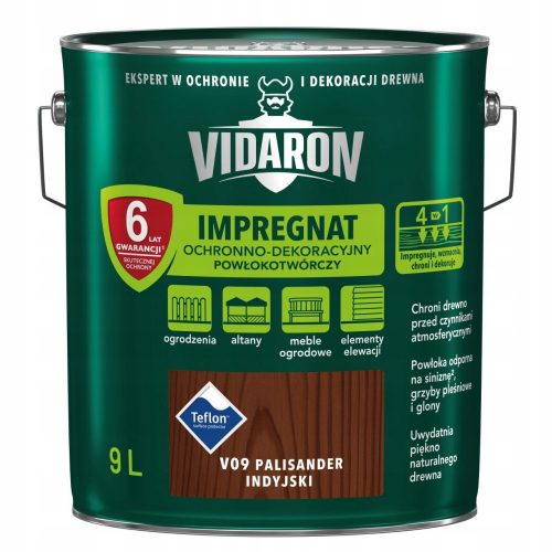 Vidaron V09 impregnante per legno palissandro indiano 9 l