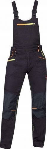 Pantaloni lunghi da lavoro Ardon Salopette ARDON CREATRON - nero-neon taglia 52