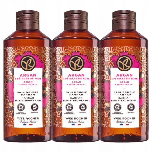  Yves Rocher Olio di Argan e Petali di Rosa 400 ml Gel doccia e bagno