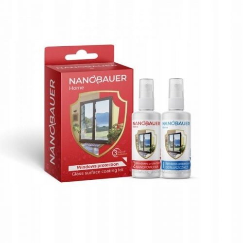 LIQUIDO IMPREGNANTE PER FINESTRE, VETRI, IDROFOBICO NANOBAUER SET 2x 100 ML