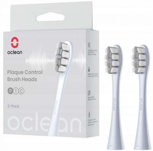  OCLEAN Testine per spazzole, 2 pezzi, argento P1C9