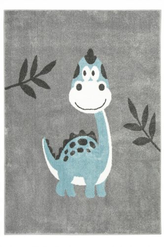  TAPPETO DINOSAURO PER BAMBINI GRIGIO TURCHESE 120x170 cm